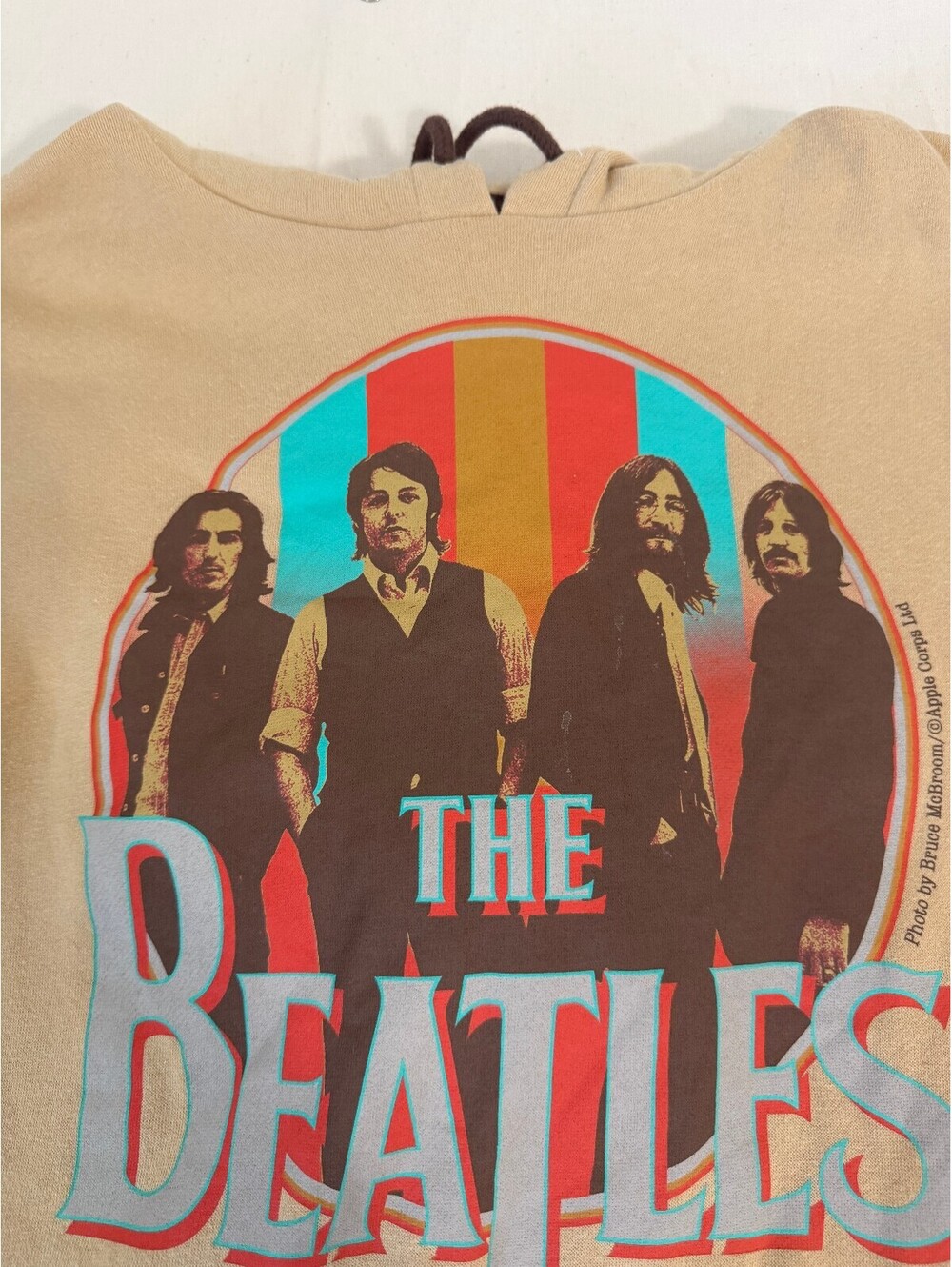 The Beatles Beige Hoodie Sweatshirt Size Large 60% Cotton 40% Polyester - Picture 11 of 11